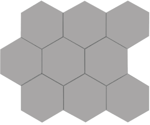 PORCELANATO MOSAICO HEXA GREY MATE 9.5X11cm